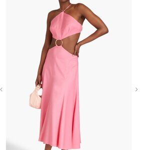 Cult Gaia Dress Cut Out Pink Halter Midi Dress